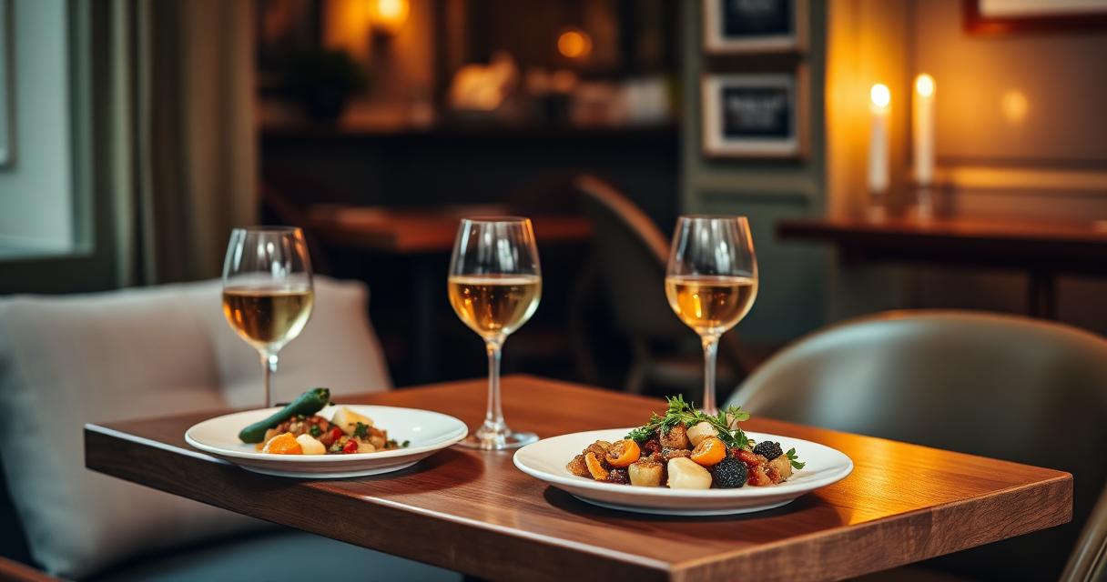 Seasonal bistronomic dish at Bombance in Paris